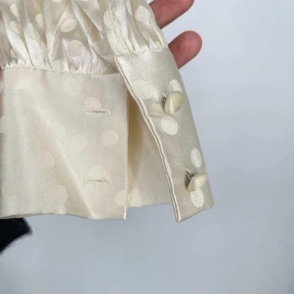 Aritzia Gariak Silk Blouse Polka Dot Classic Long Sleeve Feminine Size XS - Picture 4 of 4